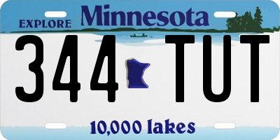 MN license plate 344TUT