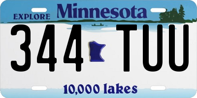 MN license plate 344TUU