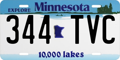 MN license plate 344TVC