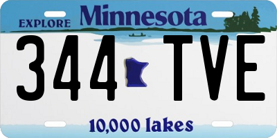 MN license plate 344TVE