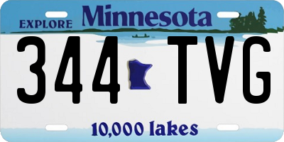 MN license plate 344TVG