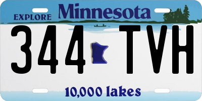 MN license plate 344TVH