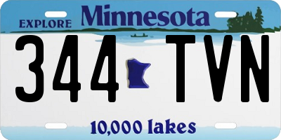 MN license plate 344TVN