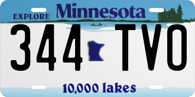 MN license plate 344TVO