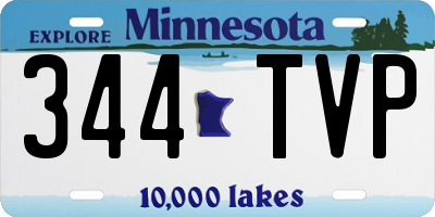 MN license plate 344TVP