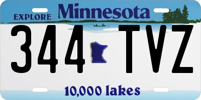 MN license plate 344TVZ
