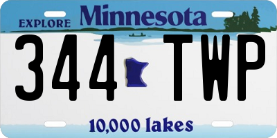 MN license plate 344TWP