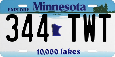 MN license plate 344TWT