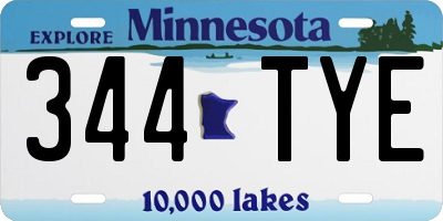 MN license plate 344TYE