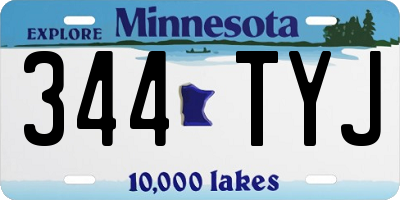 MN license plate 344TYJ