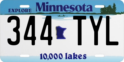 MN license plate 344TYL