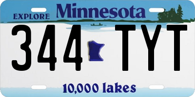 MN license plate 344TYT