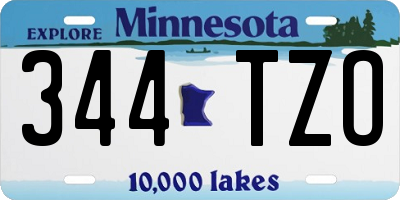 MN license plate 344TZO