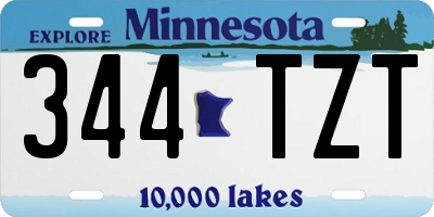 MN license plate 344TZT