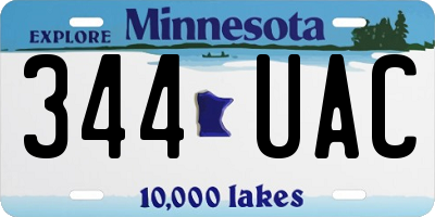 MN license plate 344UAC