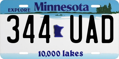 MN license plate 344UAD