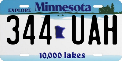 MN license plate 344UAH