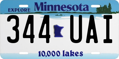 MN license plate 344UAI