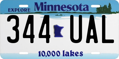 MN license plate 344UAL