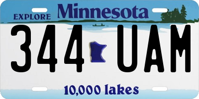 MN license plate 344UAM