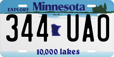 MN license plate 344UAO