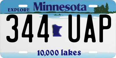 MN license plate 344UAP