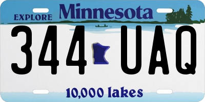 MN license plate 344UAQ