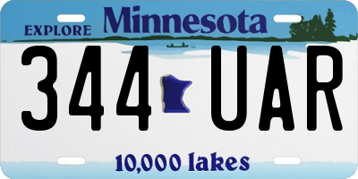 MN license plate 344UAR