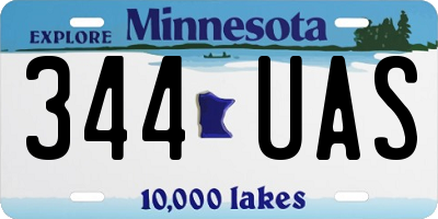 MN license plate 344UAS