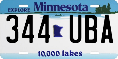 MN license plate 344UBA