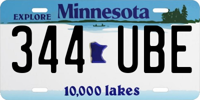 MN license plate 344UBE