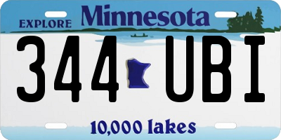 MN license plate 344UBI