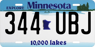 MN license plate 344UBJ