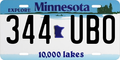 MN license plate 344UBO