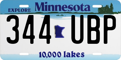 MN license plate 344UBP
