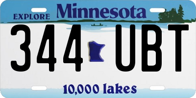MN license plate 344UBT