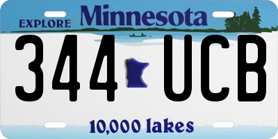 MN license plate 344UCB