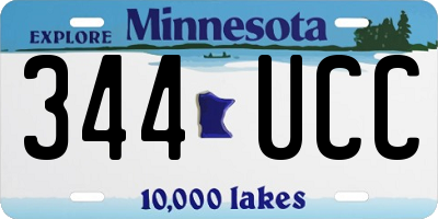 MN license plate 344UCC