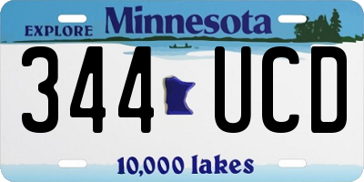 MN license plate 344UCD