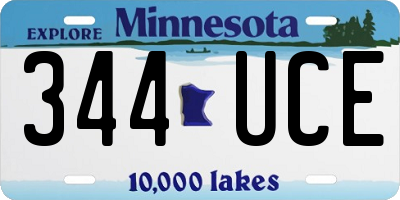MN license plate 344UCE