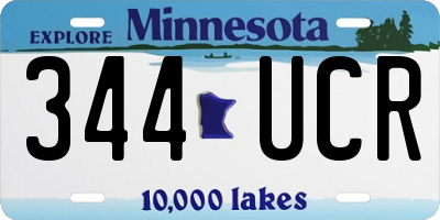 MN license plate 344UCR