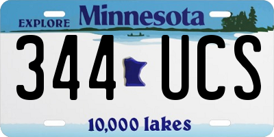 MN license plate 344UCS