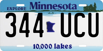 MN license plate 344UCU