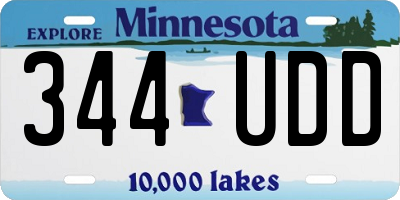 MN license plate 344UDD