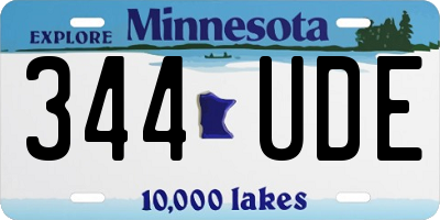 MN license plate 344UDE