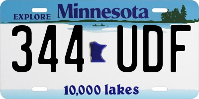 MN license plate 344UDF