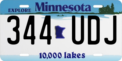 MN license plate 344UDJ