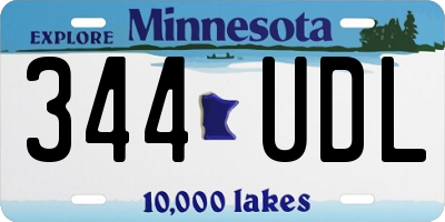 MN license plate 344UDL