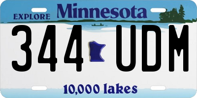 MN license plate 344UDM