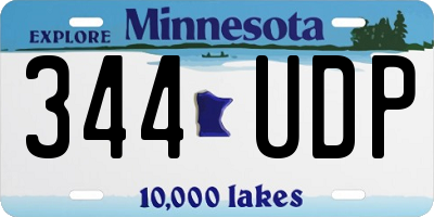 MN license plate 344UDP